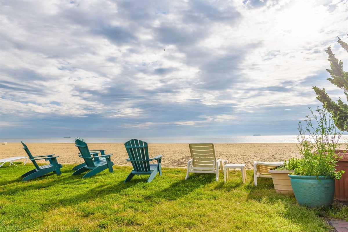 Not feeling sandy? Take in great beach and ocean views while relaxing on our lawn. Enjoy a drink or coffee while watching ships heading to the Chesapeake Bay. Dolphins will entertain you on some early mornings and late evenings.